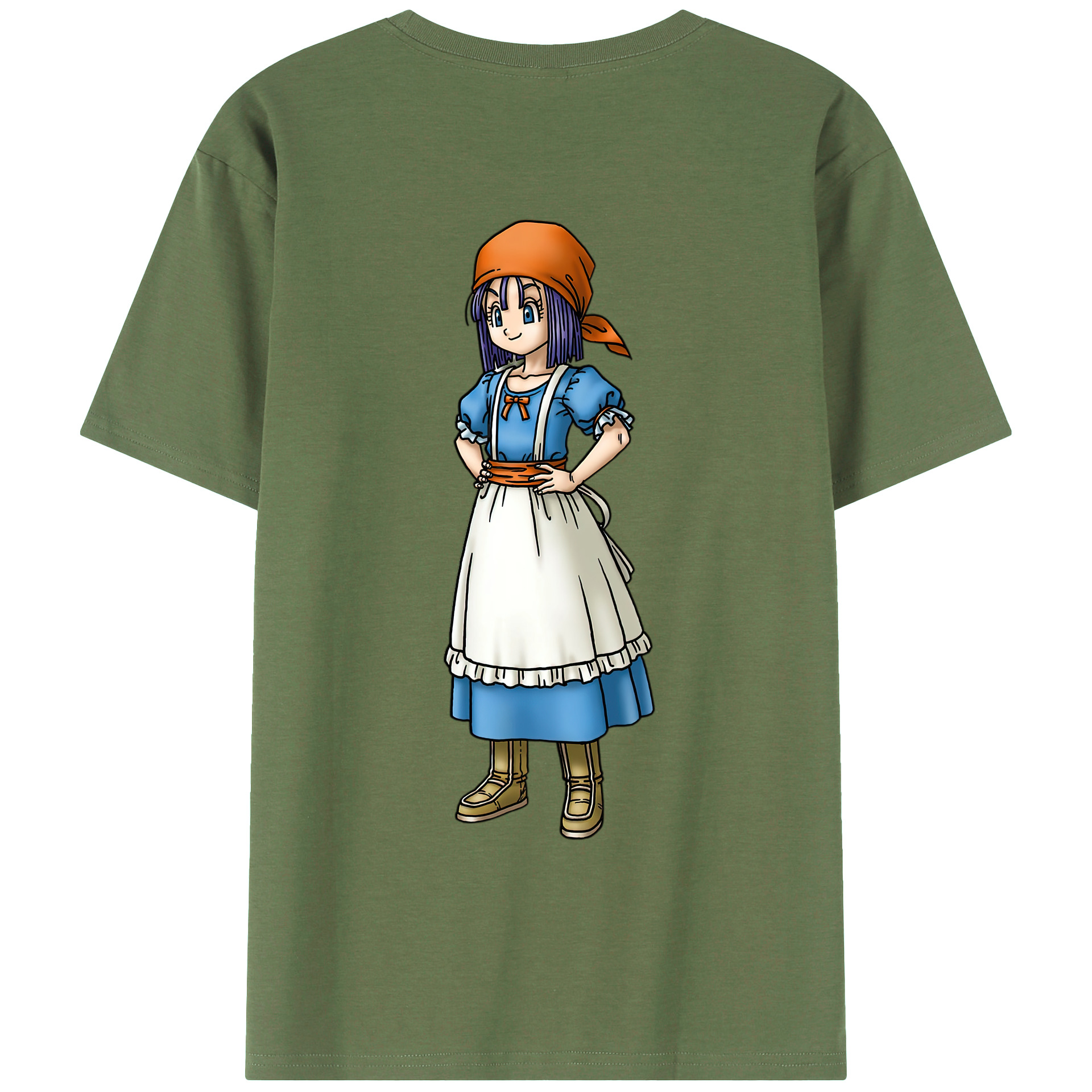 （画像用） ドラゴンクエスト Doragon Kuesuto Dragon Quest 綿100％ メンズ半袖Tシャツ（バックプリント） 通気性